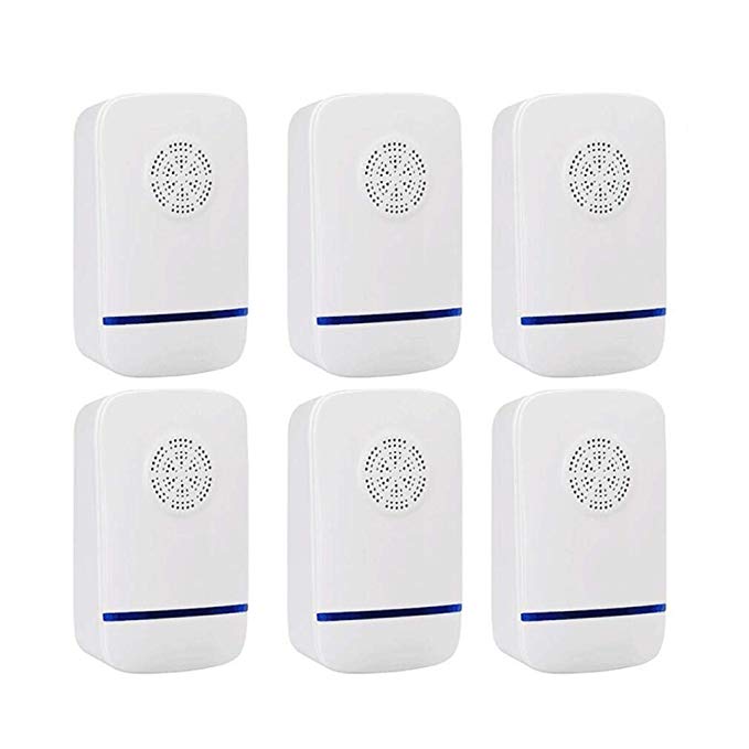 Mercy Shopping Ultrasonic Pest Repeller, Repels for Mice Spider Roaches Mosquito Bugs (6 Pack)