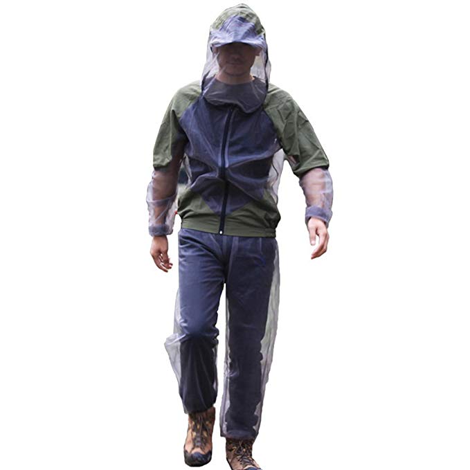A.B Crew Breathable Mesh Bug Jacket Pants Mitts Lightweight Mosquito Repellent Suit for Hiking Fishing Camping (XXX-Large)