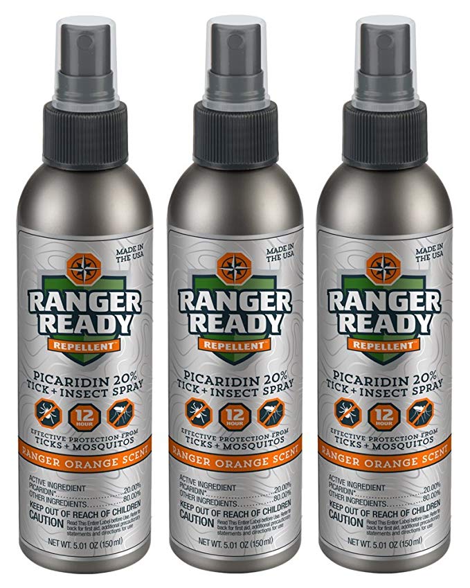 Ranger Ready Picaridin 20% Tick + Insect Repellent Spray Excursion Pack | Ranger Orange Scent | 3X 150ml/5.0oz