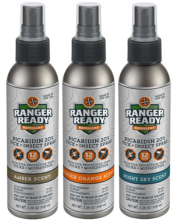 Ranger Ready Repellents Picaridin 20% Tick + Insect Repellent Spray Travel Pack | Variety | 3X 100ml/3.4oz